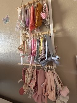 Babygirl bows and bow holder