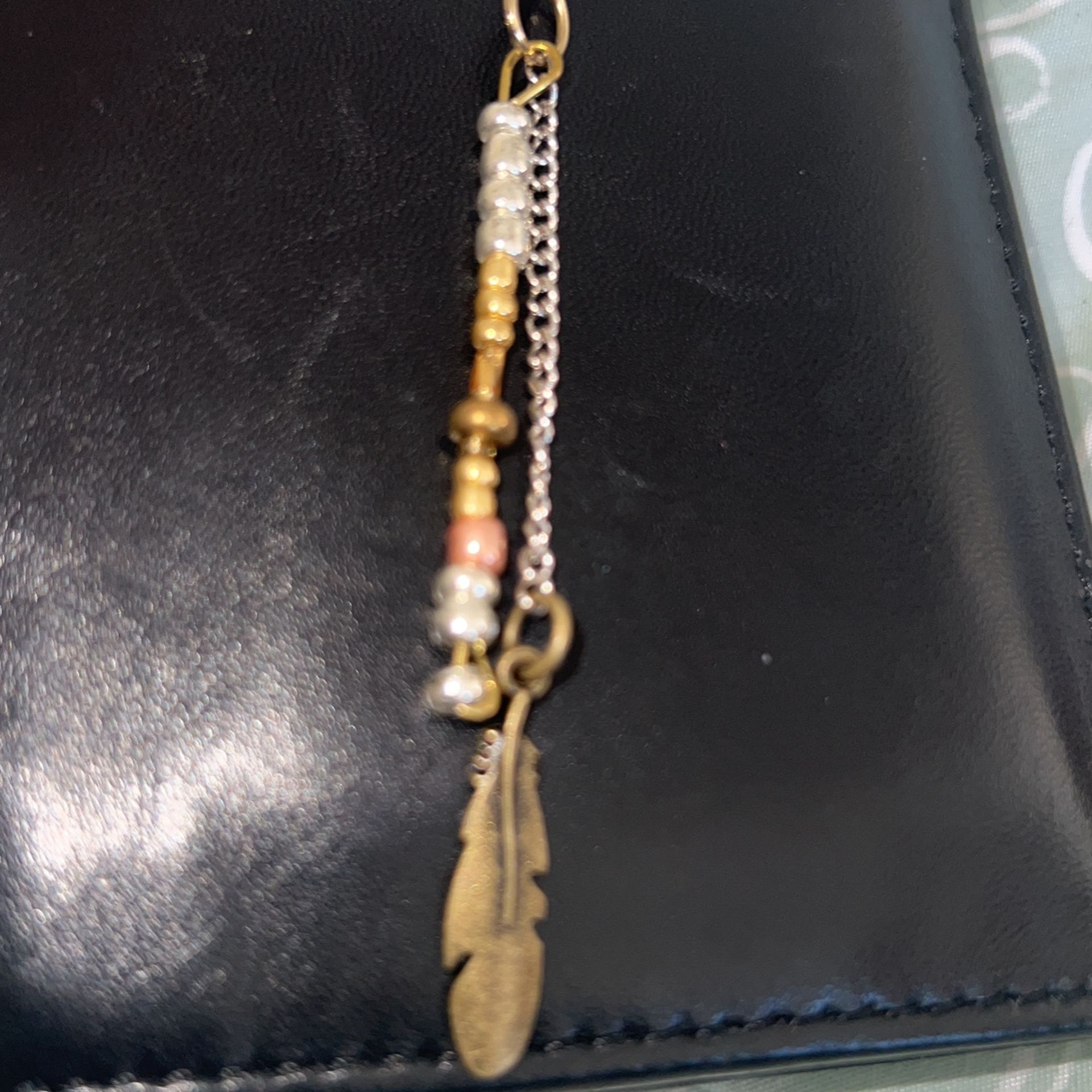 Feather & Glass Bead Dangly Duo