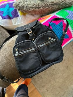 Women mini fabric backpack