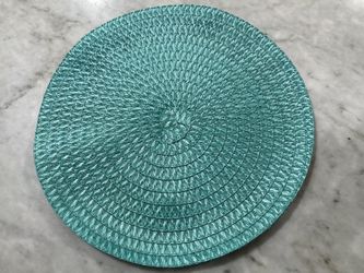 Round Light Blue Place Mat