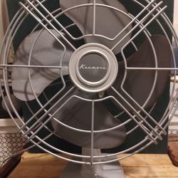 Vintage Mid-Century 10" Kenmore 4 Blade Fan - Metal Industrial Base Working