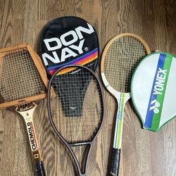 Vintage tennis racquets
