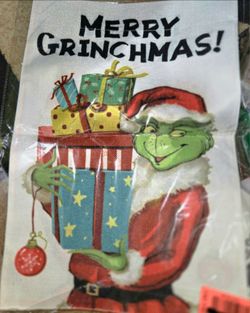 Merry Grinchmas Garden Flag 12x18 Inch Double Sided