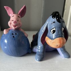 Disney Piglet And Eeyore Salt And Pepper Shakers