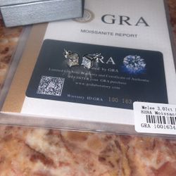 Moissiante Stones Vvs 3ct Silver Square Earrings (PASSES DIAMOND TESTER)(ON SALE)