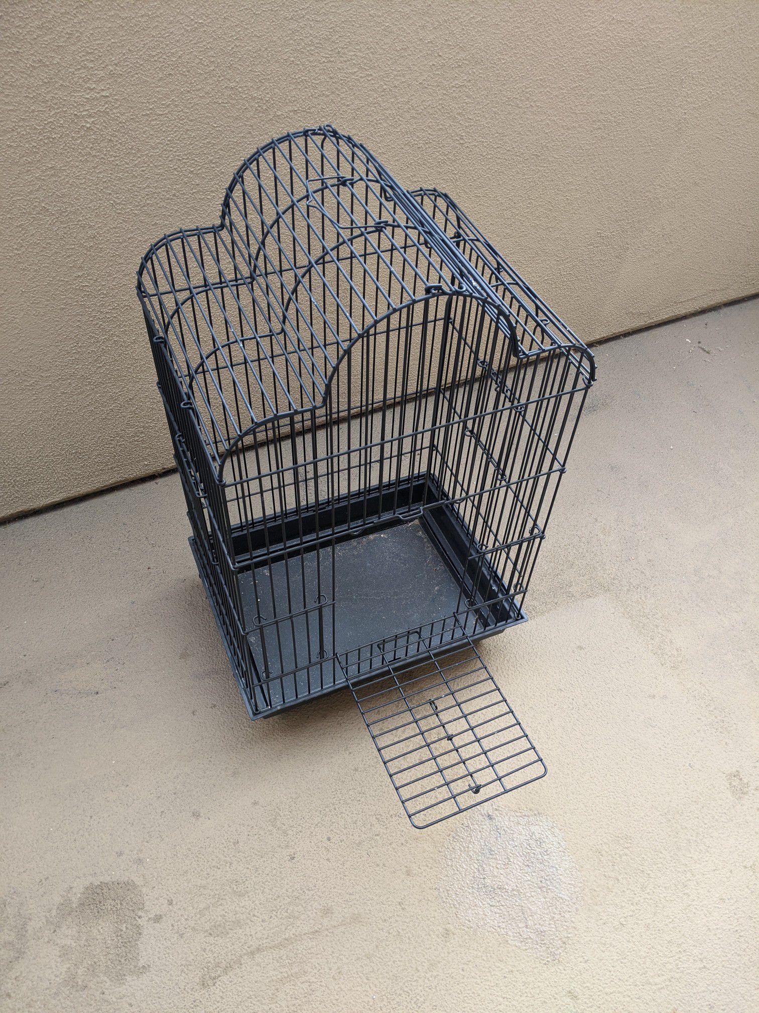 Bird cage, perches, bird food, everything you need