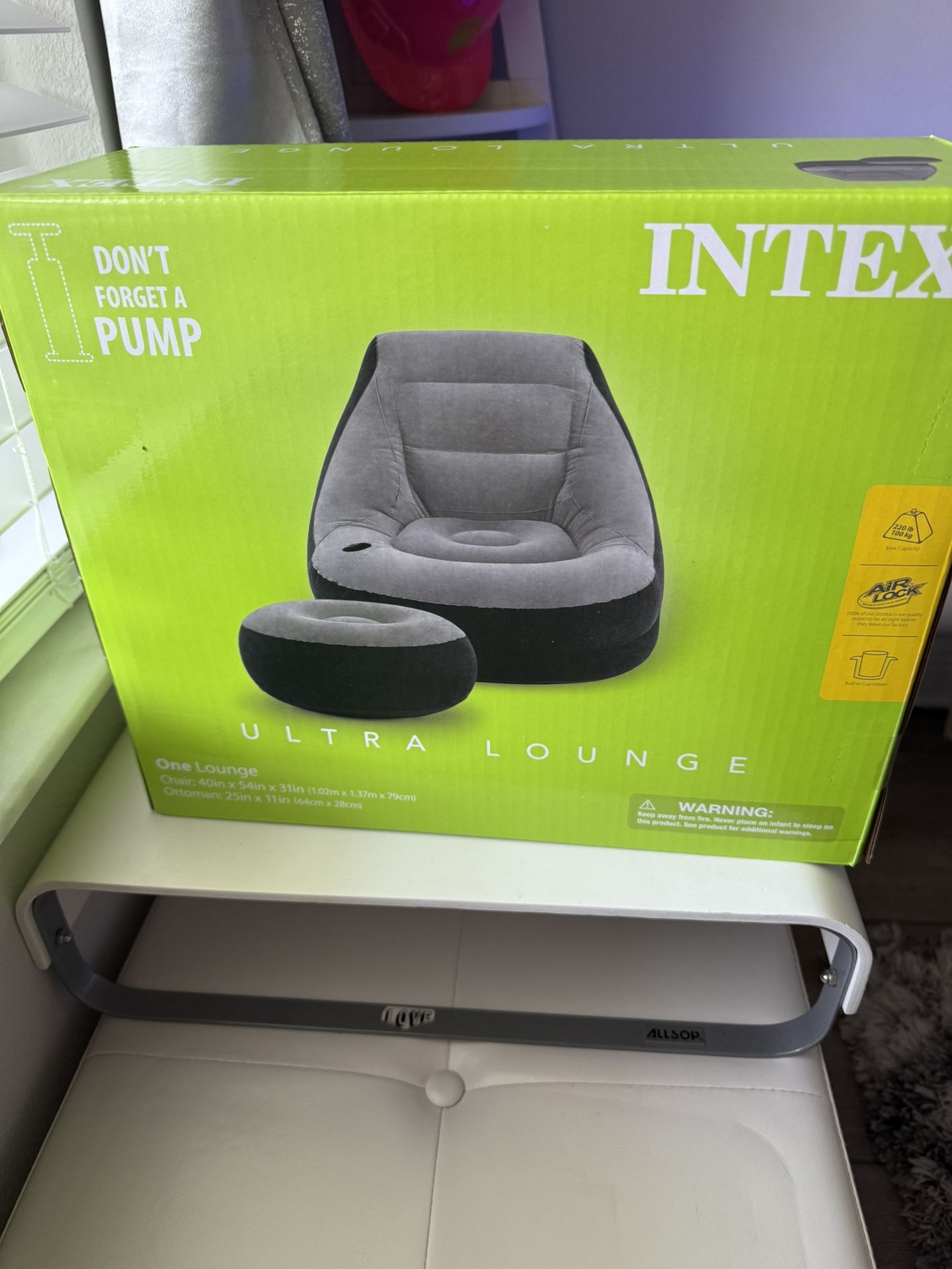 Inflatable Ultra Lounge - Chair And Foot Rest