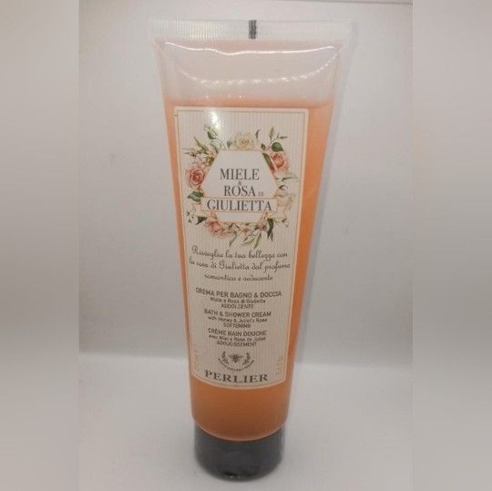 Perlier, Miele & Rosa Di Giulietta, Bath and Shower Cream with Honey and Juliet's Rose, 250 ml