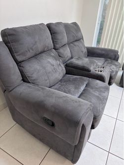 Grey manual recliner