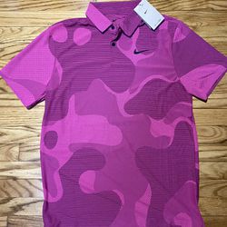 Nike Dri-FIT ADV Golf Tour Pink Camo Polo Shirt Men’s Sz Medium New!! 