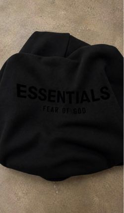 ESSENTIALS FEAR OF GOD Black Hoodie M