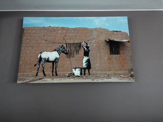 Banksy Washing Zebra Replica