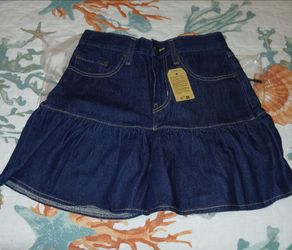 Levi's Ruffles Mini Tiered Skirt-Dark Wash