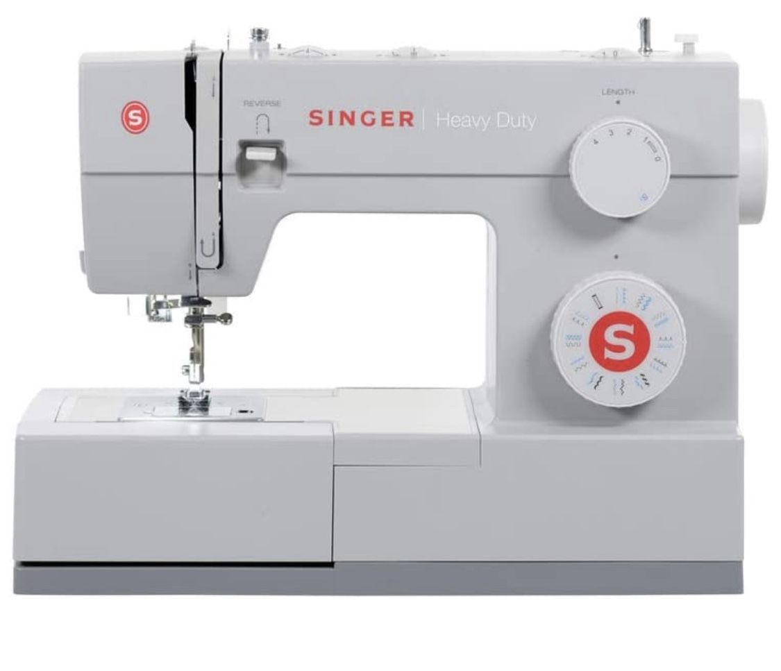 SINGER Heavy Duty 4423 97 Stitch Applications, Metal Frame, Built-in Needle Threader Made Easy Sewing Machine, white