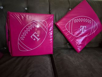Pink T-Mobile 1" Thick Football Cushion - 13.5" X 13.5" - Great Padding For Any Seat Or On The Floor To Sit On