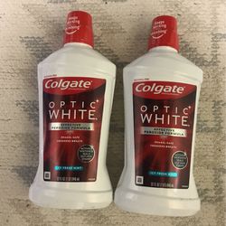 2 Colgate Optic White Mouthwash 