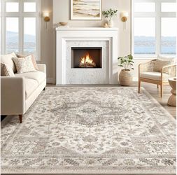 Oriental Design Washable 5x7 rug