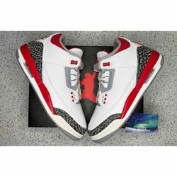 Jordan 3 Fire Red 7 Youth