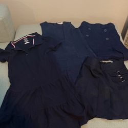 Blue & Khaki School Uniforms - Skirt & Pants - 