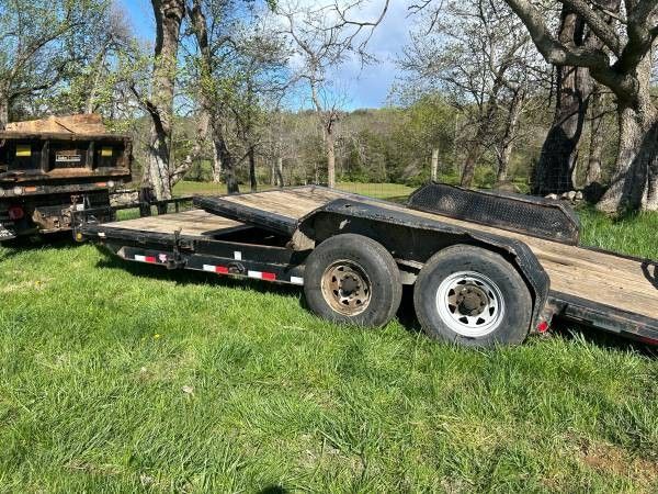 Old 7x20 Iron Bull Tilt Deck Trailer