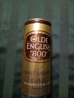 Vintage olde English "800" beer can/( empty beer can) blitz- weinhard company, Evansville,Indiana/16 ounce aluminum can