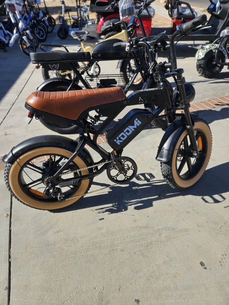 These bikes have a thousand watt motor they do up to sixty mile distance