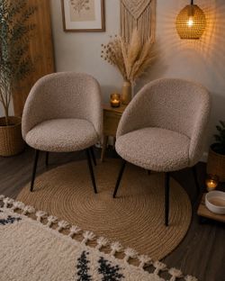 Set of 2 sherpa chairs