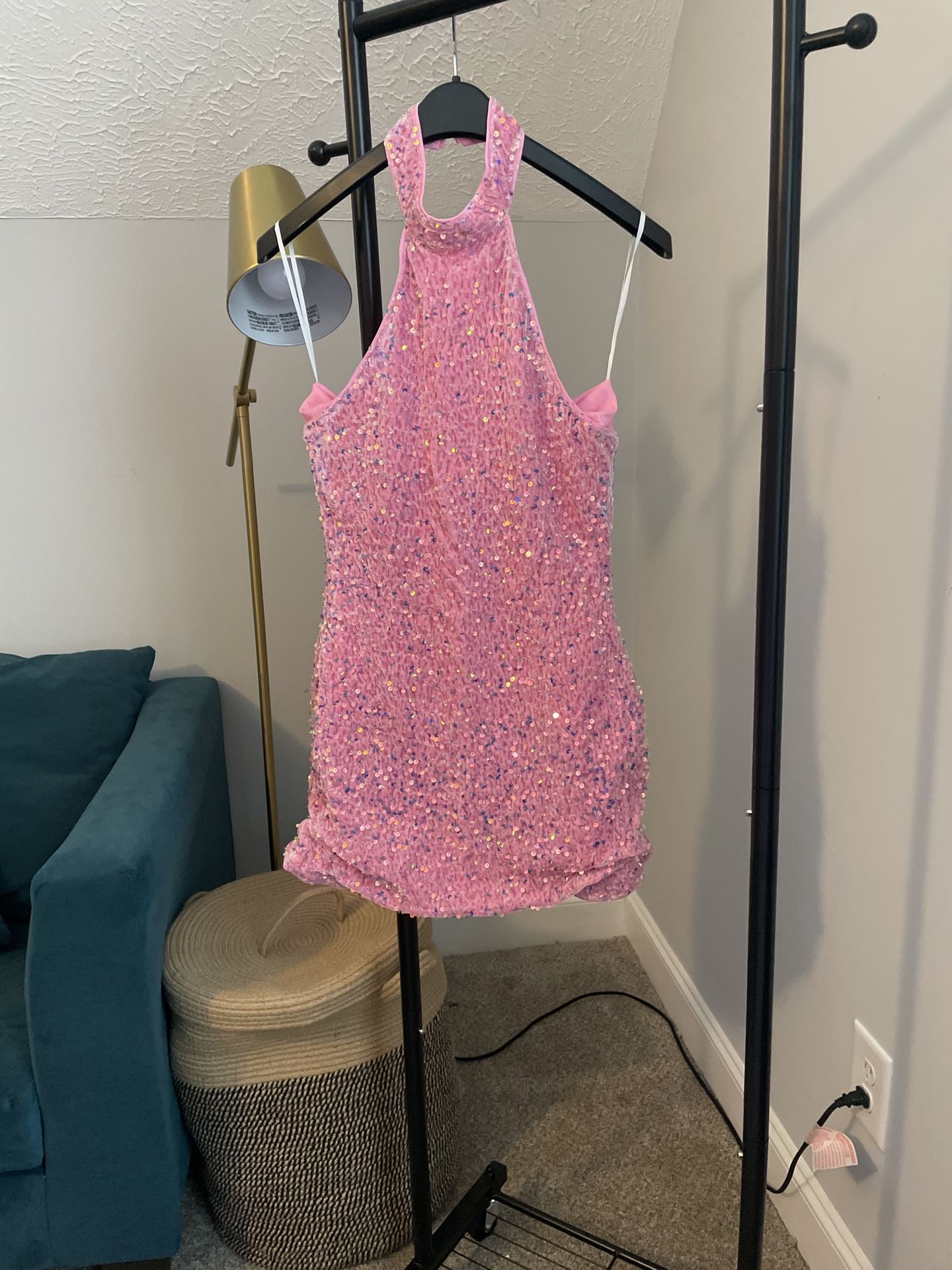 Wedding Guest, Date Night, Event Halter Sparkle Dress