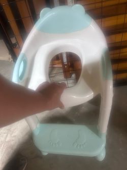 Toddler training seat with step stool