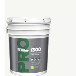 New Behr Semi Gloss White Interior Paint 5 Gal