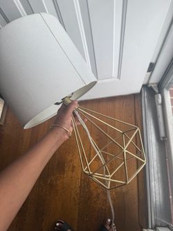 Gold geometric lamp