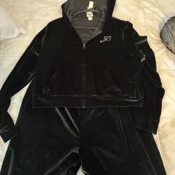 Victoria’s Secret Pink Velour Sweatsuit Size XL New With Tags