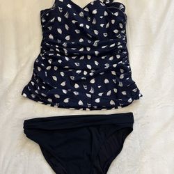 Profile By Gottex Tankini Underwire Top 2pcs Swimsuit Size 40D/16