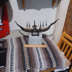 Antique Hand Carved From Bull Horns,  Singapore Early 1900s