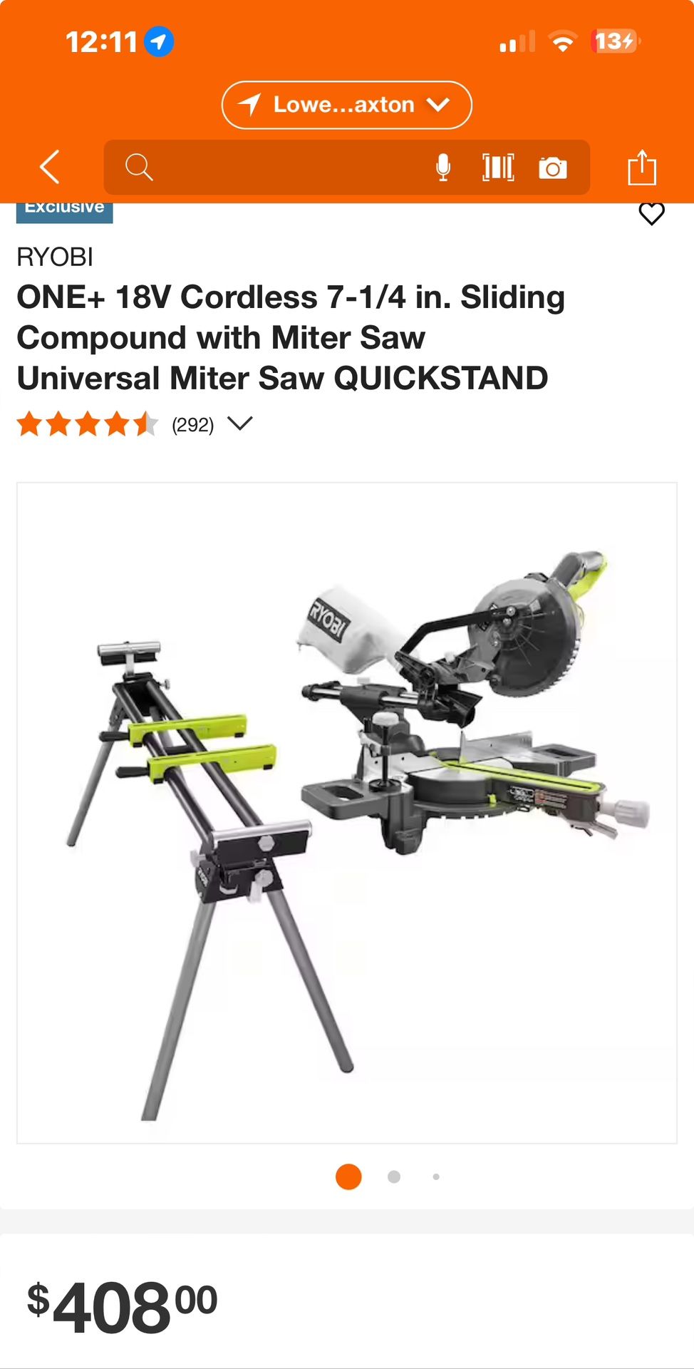 RYOBI Miter Saw And QUICKSTAND
