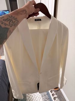 Women’s White Tuxedo Suit