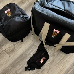 bare backpack heavy duty duffle and fanny pack