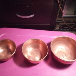 Vintage Copper Mixing Bowls