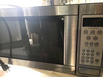 GE stainless steel countertop microwave