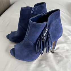 New Guess Blue Suede Heels  7 1/2