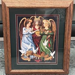 Framed art print by Lynn Bywaters titled "Hark the Herald Angels Sing." 15.5”x 13.5” Including Frame