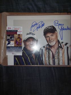 Mike Love & Bruce Johnston HAND SIGNED autograph JSA COA! Beach Boys!