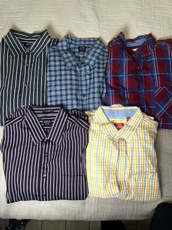 5 Men’s long sleeve Button Up Shirt