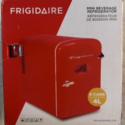 BRAND NEW! Frigidaire 6 Can Mini Fridge - Red