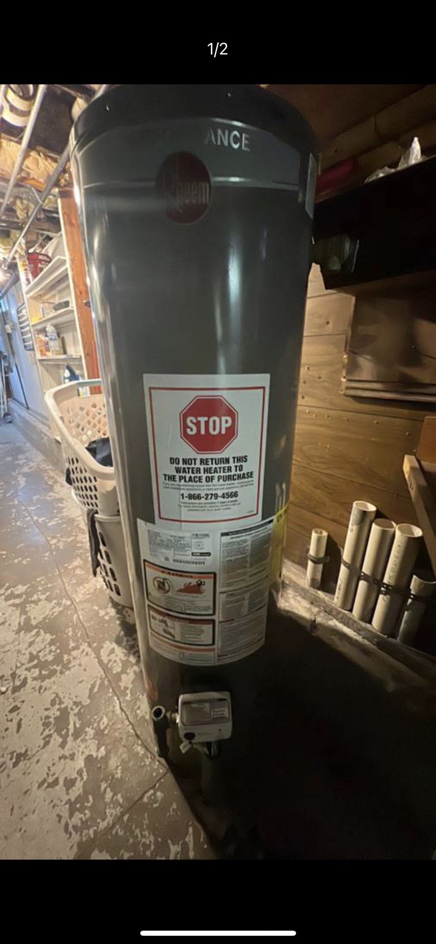 RHEEM 29 Gallon Water Heater