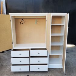 New Large White Wardrobe Closet Storage Shelving Cabinet With 6 Large Drawers Available In Other Colors Come Visit Our Store In Paramount 