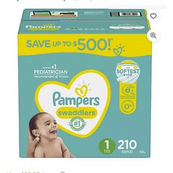 Brand New $50 Pampers Size 1 (210 Count)
