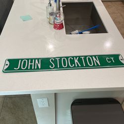 John Stockton Court Street Sign Wall Decoration Utah Jazz 