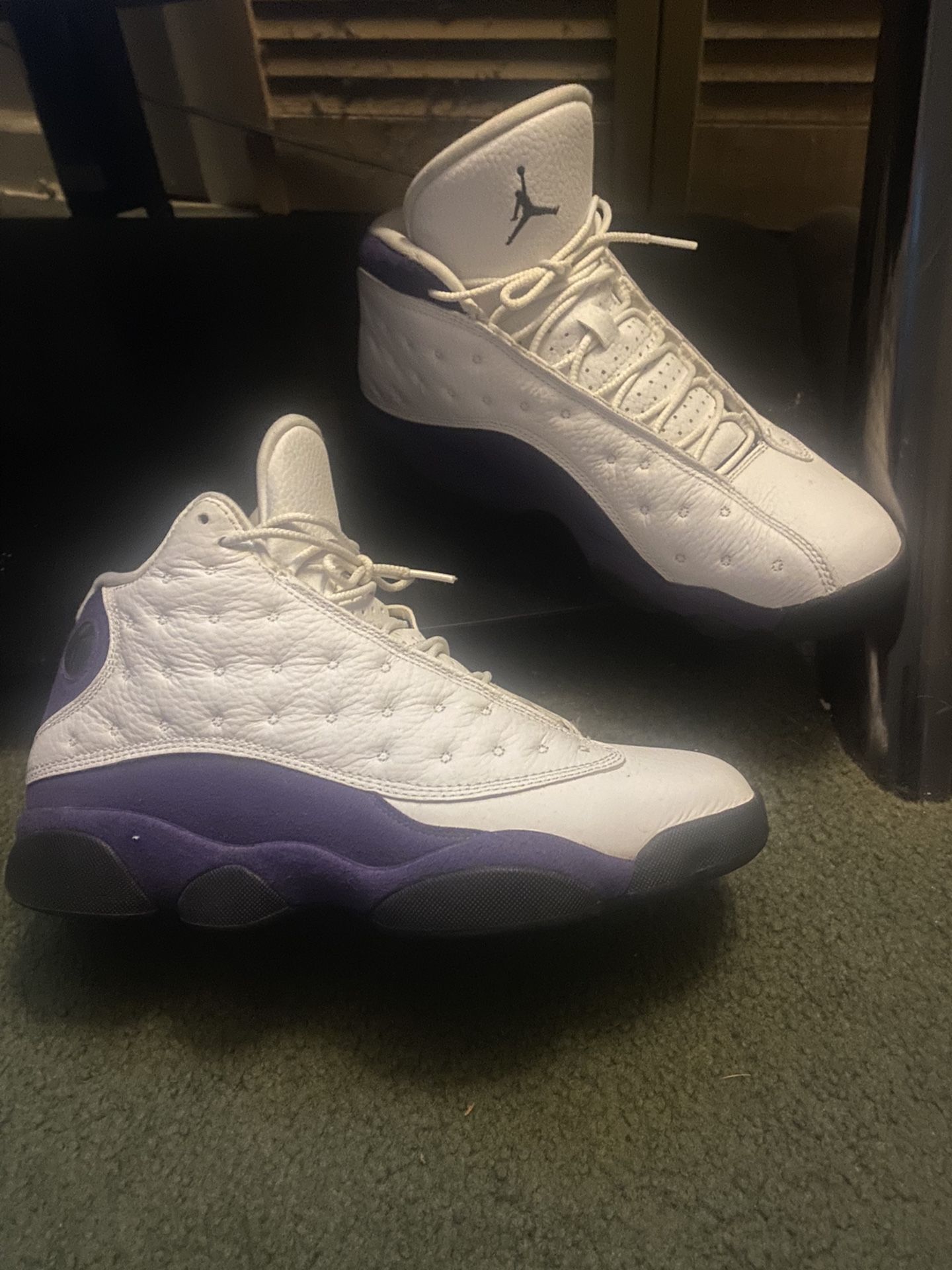 Jordan LA Lakers White And Purple  13s