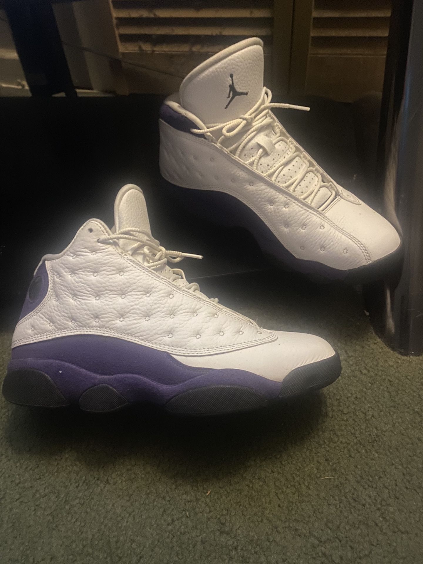 Jordan LA Lakers White And Purple 13s